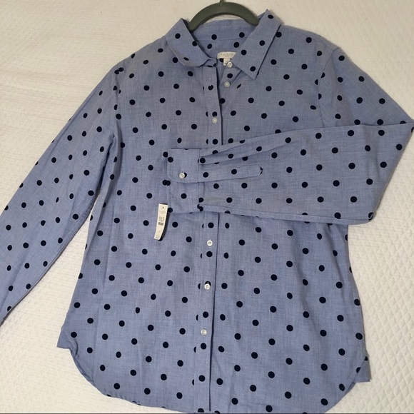 Polka Dot Button Down Shirt - Picture 3 of 4